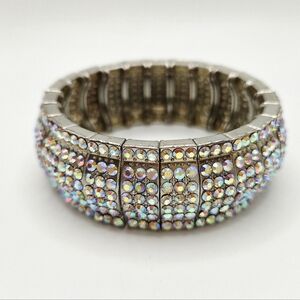 Elegant Silver Rhinestone Bracelet